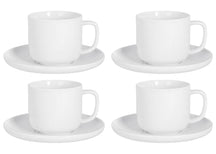 Cosy & Trendy Coffee Cups with Saucers Moon White - 200 ml - 4 pieces