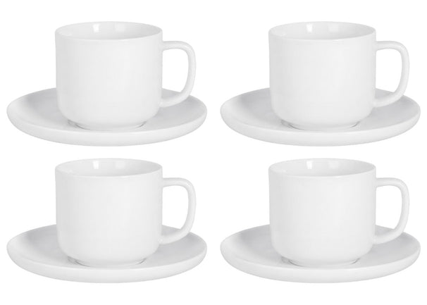 Cosy & Trendy Coffee Cups with Saucers Moon White - 200 ml - 4 pieces