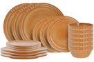 Cosy & Trendy Dinnerware Set Bistro Mustard Yellow 18-piece / 6 persons - 6 dinner plates, 6 breakfast plates & 6 bowls
