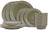 Cosy & Trendy Dinnerware Set Bistro Thyme Green 18-piece / 6 persons - 6 dinner plates, 6 breakfast plates & 6 bowls