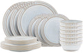 Cosy & Trendy Dinnerware Set Bistro Vintage White 18-piece / 6 persons - 6 dinner plates, 6 breakfast plates & 6 bowls