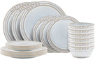 Cosy & Trendy Dinnerware Set Bistro Vintage White 18-piece / 6 persons - 6 dinner plates, 6 breakfast plates & 6 bowls