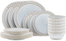 Cosy & Trendy Dinnerware Set Bistro Vintage White 18-piece / 6 persons - 6 dinner plates, 6 breakfast plates & 6 bowls