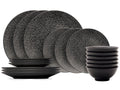 Cosy & Trendy Dinnerware Set Candy Black - 18 pieces / 6 people - 6 dinner plates, 6 side plates and 6 bowls