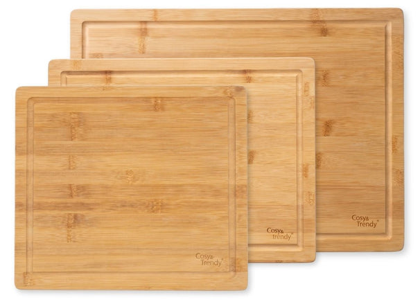 Cosy & Trendy Set de Tablas de Cortar Gabon 3 piezas - Bambú - M, L & XL