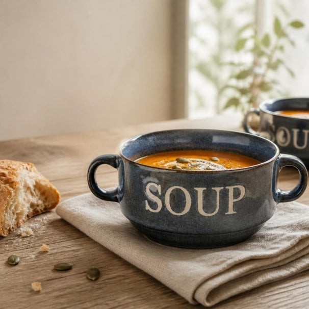 Cosy & Trendy Soup Bowls Soup Blue ø 12 cm / 450 ml - 4 pieces