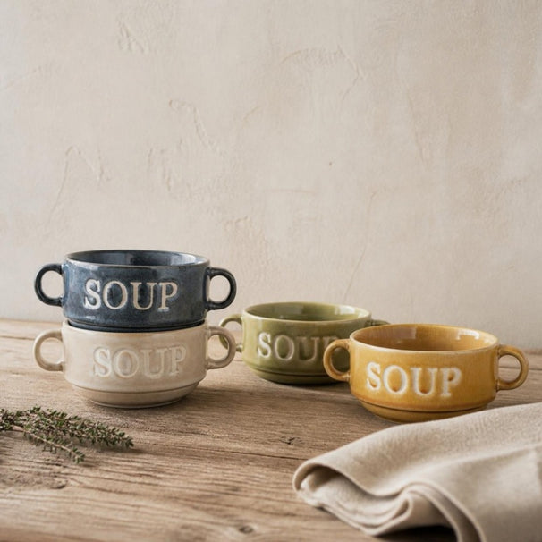 Cosy & Trendy Soup Bowls Soup Multicolor ø 12 cm / 450 ml - 4 pieces