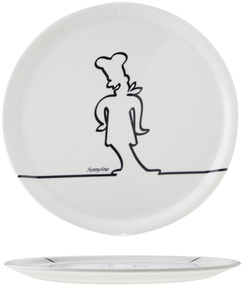 Cosy & Trendy Pizza Plates Funnyline Black / White - ø 31 cm - 6 pieces