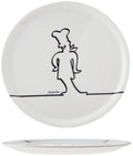 Cosy & Trendy Pizza Plates Funnyline Black / White - ø 31 cm - 6 pieces