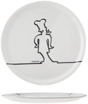 Cosy & Trendy Pizza Plates Funnyline Black / White - ø 31 cm - 6 pieces