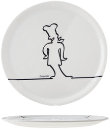 Cosy & Trendy Pizza Plates Funnyline Black / White - ø 31 cm - 6 pieces