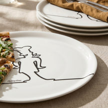 Cosy & Trendy Pizza Plates Funnyline Black / White - ø 31 cm - 6 pieces