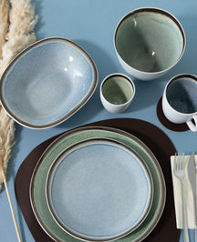 Cosy & Trendy Deep Plates Fez Blue 18 x 22 cm - 4 Pieces