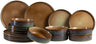Cosy & Trendy Dinnerware Set Quintana Amber 18-piece / 6 people - 6 dinner plates, 6 pasta bowls, and 6 side plates