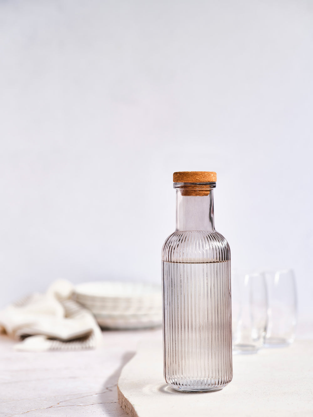 Cosy & Trendy Water Carafe - Carafe with Cork - Raya - Grey - 1 Liter