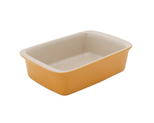 Cosy & Trendy Fuente Pequeña para Horno / Fuente para Servir Cerámica Fontestic Ámbar Dorado - 16 x 10 x 3.5 cm / 350 ml