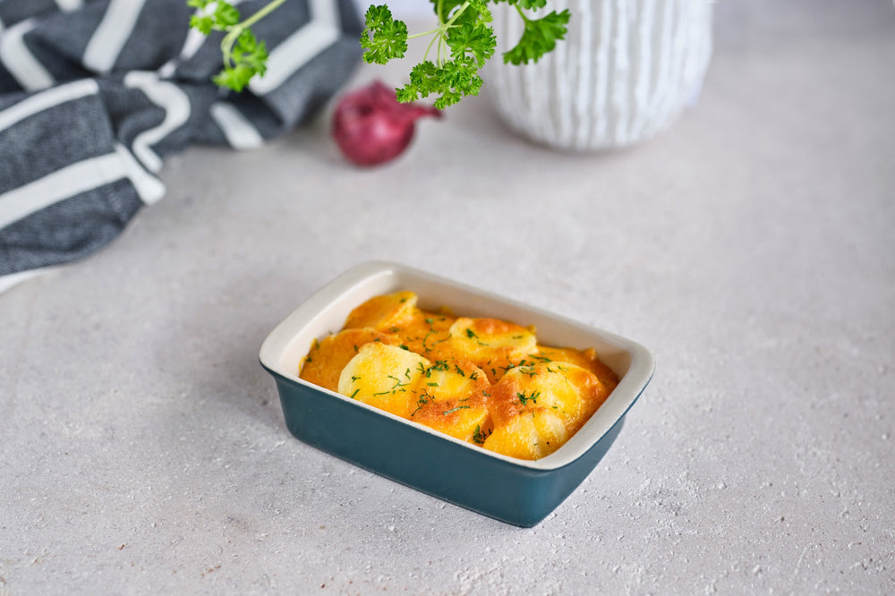 Cosy & Trendy Small Baking Dish / Serving Dish Stoneware Fontestic Green Heron - 16 x 10 x 3.5 cm / 350 ml