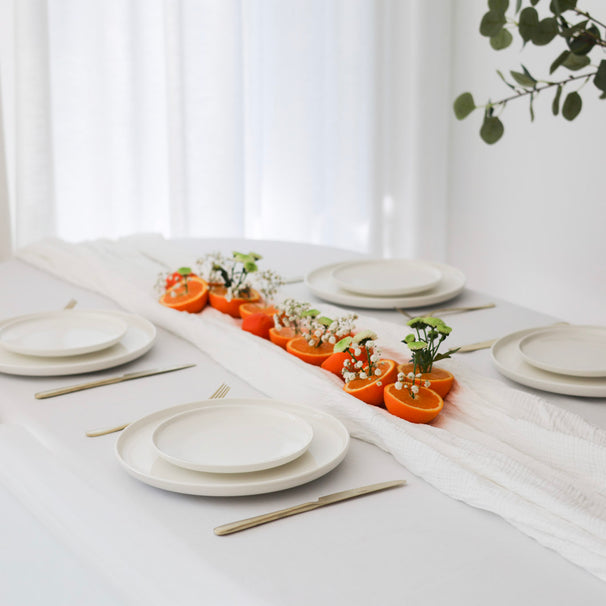 Platos para desayuno / postre Cosy & Trendy Moon White ø 19 cm - 4 unidades