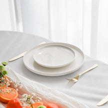 Platos para cenar Cosy & Trendy Moon White ø 28 cm - 4 piezas