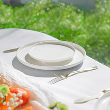 Platos para desayuno / postre Cosy & Trendy Moon White ø 19 cm - 4 unidades