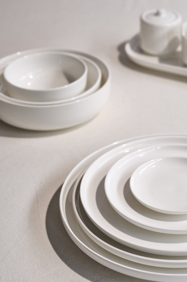 Platos hondos / platos para pasta Cosy & Trendy Moon White ø 19 cm - 4 piezas