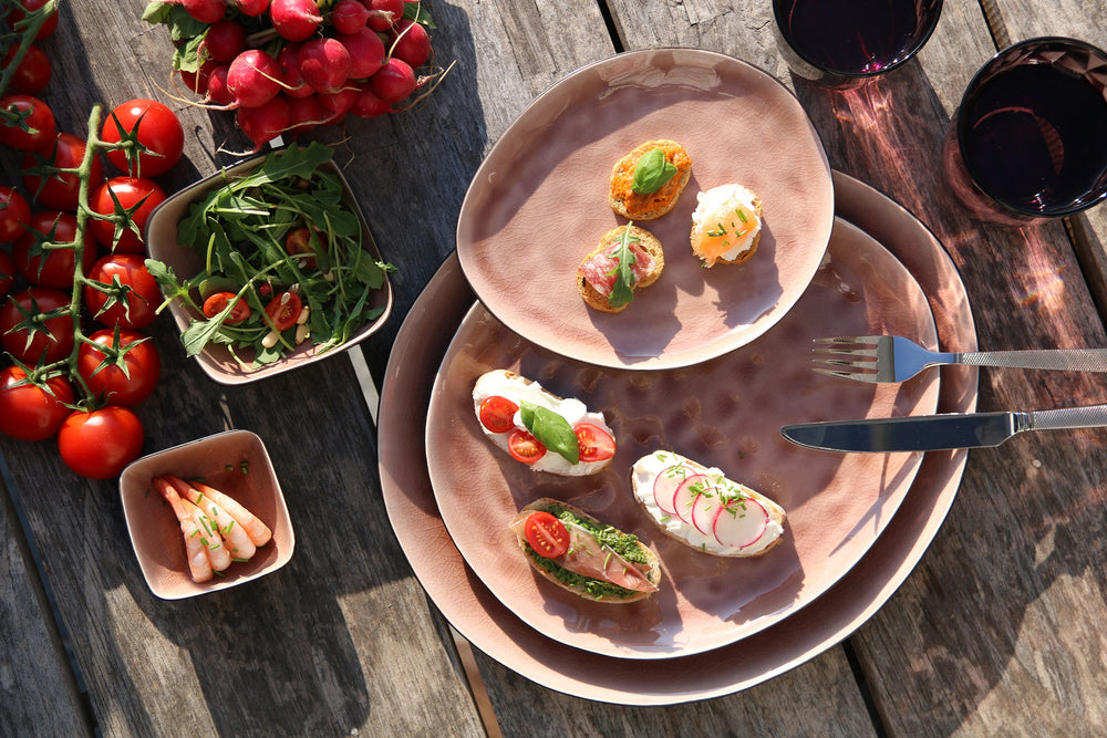 Cosy & Trendy Dinner Plates Laguna Old Rose - 27 x 23 cm - 4 pieces