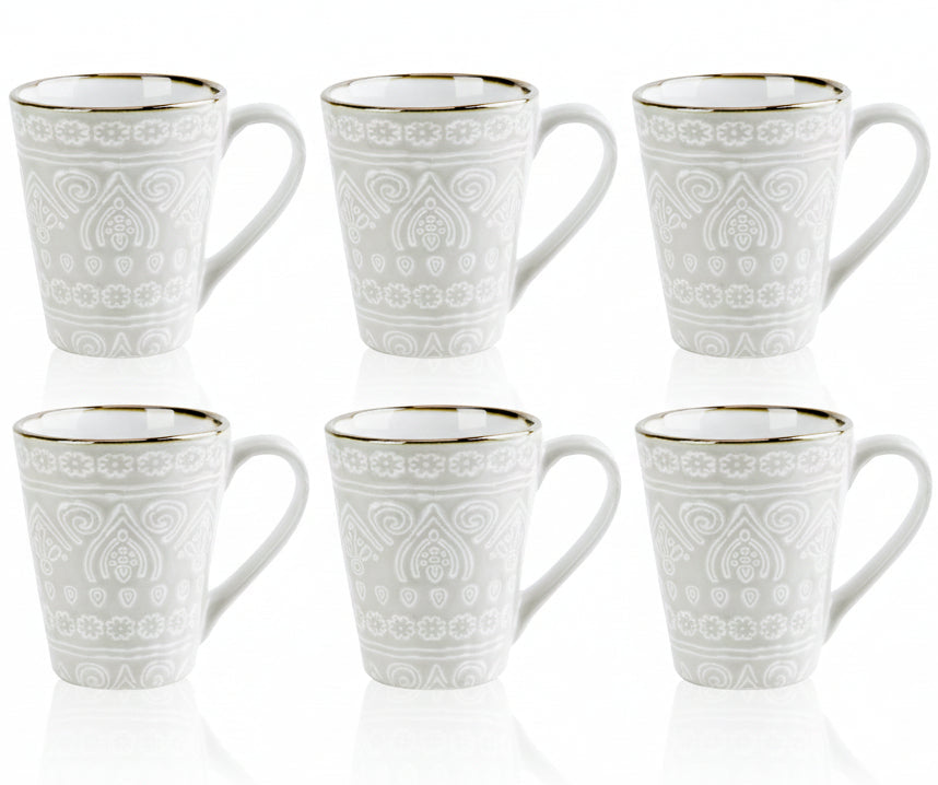 Cosy & Trendy Coffee Mugs Murano Beige 340 ml - 6 pieces