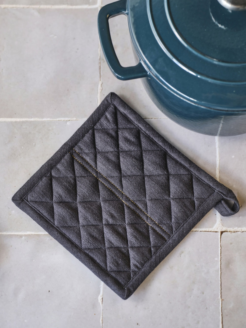 Cosy & Trendy Pot Holder D'nim Dark Blue 20 x 20 cm