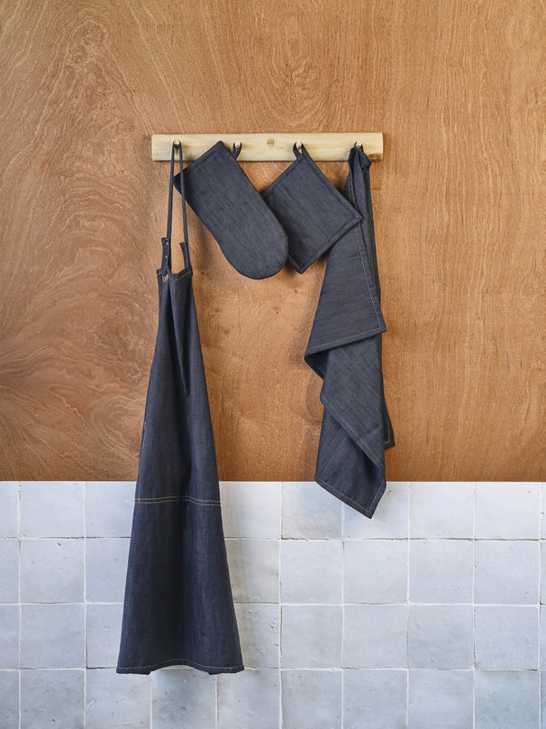 Cosy & Trendy Theedoeken D'nim Donkerblauw 50x70 cm - 3-Delig