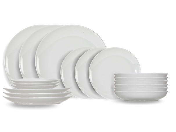Juego de vajilla Cosy & Trendy Toulouse 18 piezas / 6 personas - 6 platos para cena, 6 platos para desayuno y 6 platos hondos