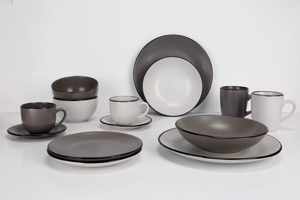 Platos de desayuno - platos de postre Cosy & Trendy - Blanco moteado ø 19.5 cm - 6 piezas