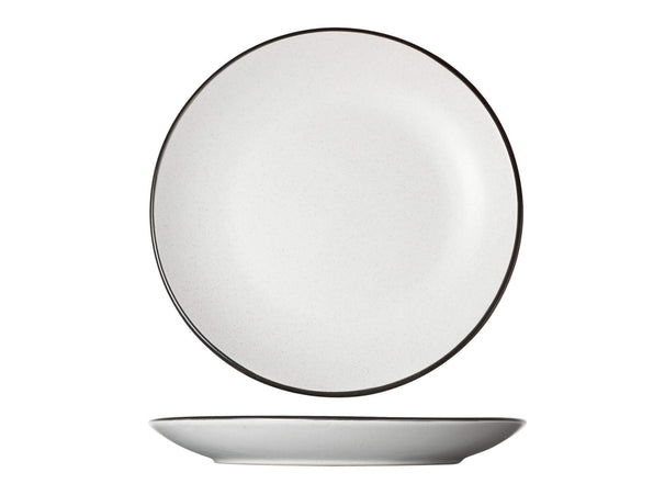 Platos de desayuno - platos de postre Cosy & Trendy - Blanco moteado ø 19.5 cm - 6 piezas