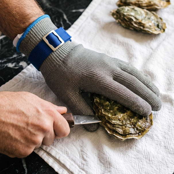 Crafts La Marée Oyster Shucking Glove / Cut-Resistant Glove - Stainless Steel Mesh - Size XL
