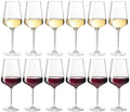 Leonardo Wine Glass Set (Red Wine Glasses + White Wine Glasses) Puccini - 12 piece set