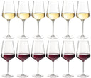 Leonardo Wine Glass Set (Red Wine Glasses + White Wine Glasses) Puccini - 12 piece set