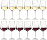 Leonardo Wine Glass Set (Red Wine Glasses + White Wine Glasses) Puccini - 12 piece set