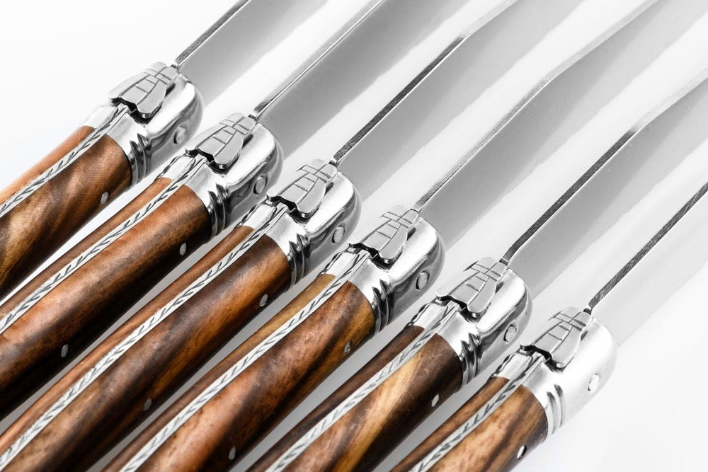 Laguiole Style de Vie Steak knives Premium Line Dark Wood - 6 pieces
