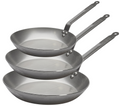 De Buyer Frying Pan Set Lyonnaise Carbone Plus 3-piece - Sheet Steel - ø 20, 24 & 28 cm - without Non-stick Coating