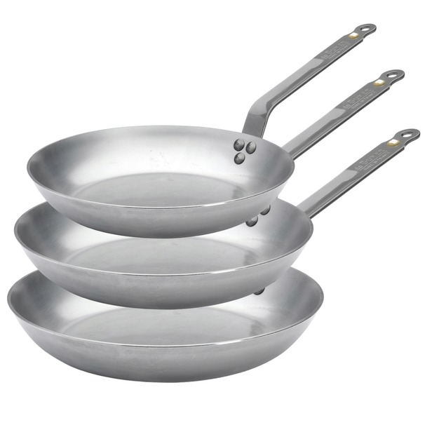 De Buyer Set de Sartenes Mineral B Element 3 piezas - ø 20, 24 & 28 cm - sin revestimiento antiadherente