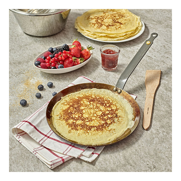 Sartén para panqueques / crepes De Buyer Carbon Plus - Acero laminado - ø 24 cm - sin recubrimiento antiadherente