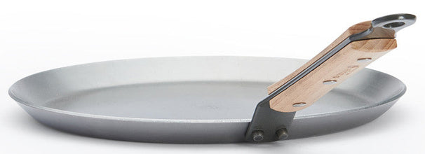De Buyer Sartén para Crepes / Panqueques Mineral B Madera - ø 24 cm - sin revestimiento antiadherente