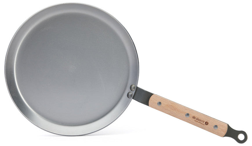 De Buyer pancake pan / Crepe pan Mineral B Wood - ø 24 cm - without non-stick coating