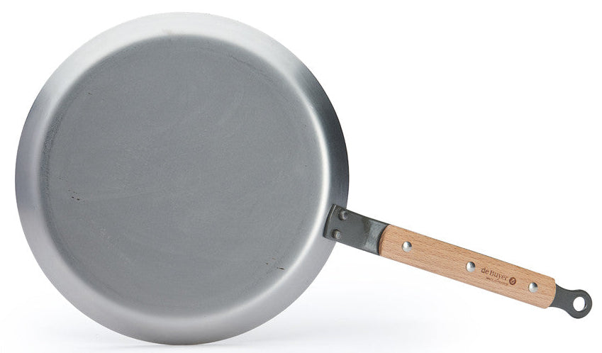 De Buyer pancake pan / Crepe pan Mineral B Wood - ø 24 cm - without non-stick coating