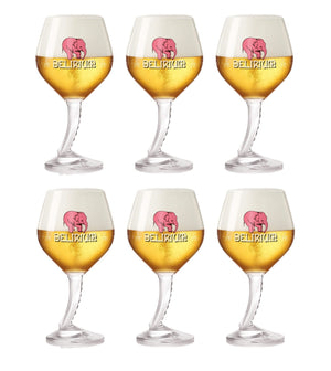 Vasos de cerveza Delirium con pie - 330 ml - 6 unidades