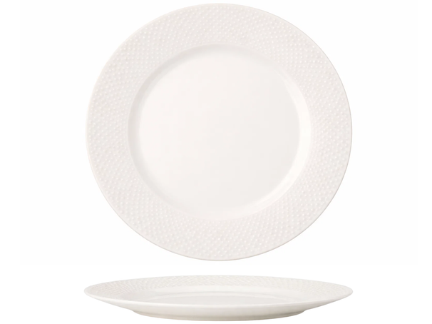 Cookinglife Platos de Cena - CampVibe - Exterior - Plástico - Irrompibles - Blanco ø 28 cm - 4 piezas