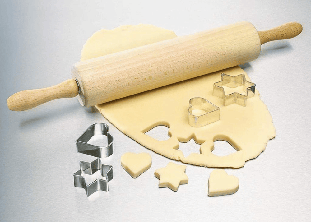 Dr. Oetker Rolling Pin Beechwood 42cm - Dough Roller Pastry Tool