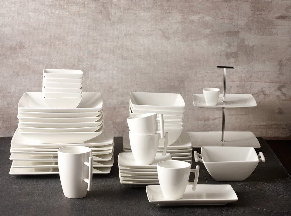 BonBistro Petitfour Plate Yong Squito 10 x 10 cm - White - 6 pieces