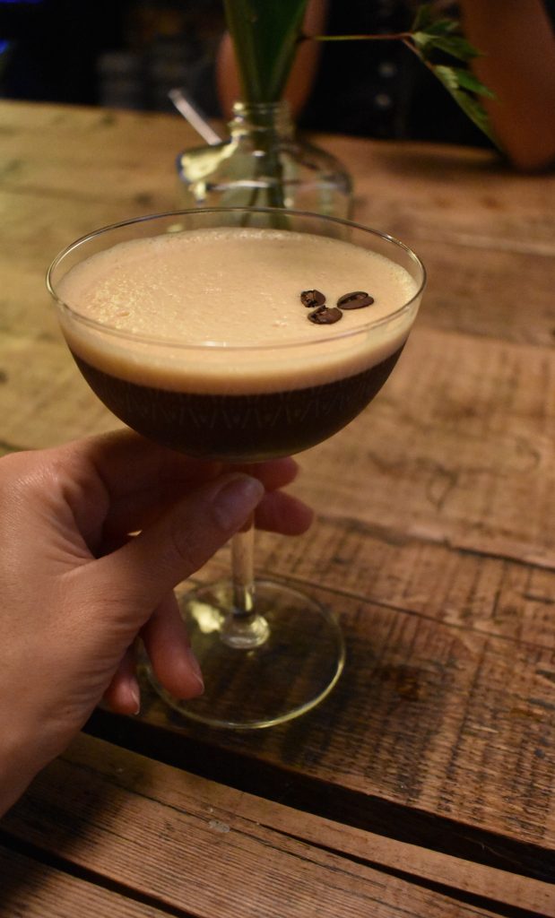 The perfect aperitif cocktail with espresso, vodka and a velvety foam topping