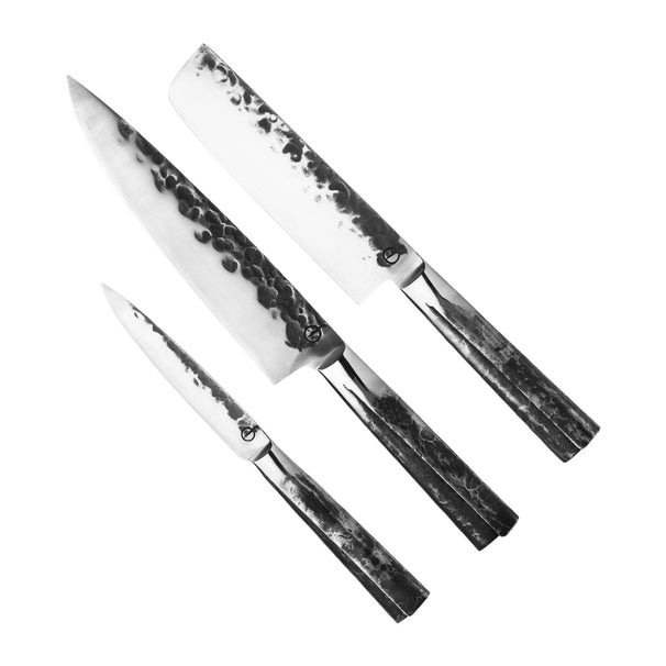 Set de cuchillos Forged Intense - 3 piezas - Cuchillo de chef, cuchillo de picar y cuchillo universal