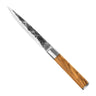 Forged Officemes Olive 12 cm met olijfhouten heft, vrijstaand op witte achtergrond